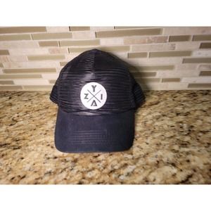 ZYIA Active Patch Mesh Hat Ball Cap Adjustable Snapback Black